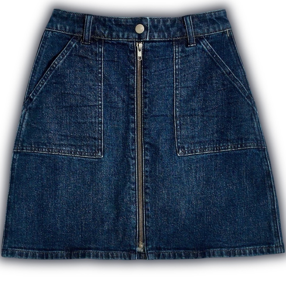 Madewell ‘Denim Utility Zip Mini Skirt’ in “Kinsey Wash” Size 25